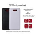30 000mAh 2 USB Power Bank for Charging of Electronic Devices, LED Digital Screen & Flashlight