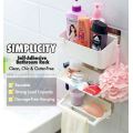 Self-Adhesive 3 Piece Storage Racks - Reusable, Strong Load Capacity, Clean, Chic & Clutter-Free