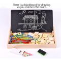 Mathematical Operation Blocks & Chalkboard Set In a Wooden Box