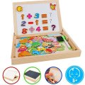 Mathematics Number & Animal Magnetic Whiteboard & Chalkboard Set In a Wooden Box