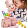 5 in 1 Baby Bag Set Made of Waterproof Microfiber Material - Lots of Space For All Your Baby's Needs