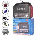 SD/USB/TF MP3 Player - AM/FM Radio, Build in X-Bass Speaker, Flash Light & Rechargeable Battery