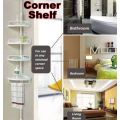 Self-Adhesive Corner Shelf - Adjustable Height, No Screws, No Nails - Sit it up Anywhere!