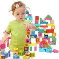 50 Piece Letter Wooden Blocks Play Set Perfect for sensory development and educational play