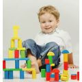 Building blocks in back pack bag, great for learning letter, numbers, shapes & colours