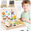 3D Farm Spell Magnetic Whiteboard & Chalkboard Set In a Wooden Box