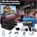 HD 1080P Multimedia Projector & Home Theater Cinema & Remote - AV, TV, VGA, HDMI, USB, SD, WTC