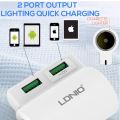 LDNIO 4.2 Dual USB Interface and 1 Socket Adapter Car Charger For IOS and Android