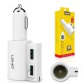 High Quality LDNIO 4.2 Dual USB Interface and 1 Socket Adapter Car Charger for IOS & Android