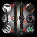 Tactical Survival Watch with Compass, Whistle, Flint, Fire Starter Thermometer & Paracord Rope