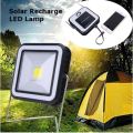 Multifunctional COB LED Solar Power Rechargeable Light and Power Bank with Stand, Rotate 360 Degrees