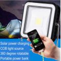 COB LED Solar Power Rechargeable Light & POWER BANK for Charging of Devices, Rotate 360 Degrees