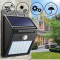 25 LED Solar Power Wall Light, PIR Motion Sensor, Waterproof, Night Sensor and Eco-friendly