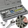 40 Piece Combination Socket Wrench Set Compact in a Carry Case