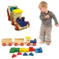 Three Section Pull Along Train with Building Blocks, Shape & Colour Recognition & Problem solving