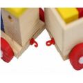 Three Section Pull Along Train with Building Blocks, Shape & Colour Recognition & Problem solving