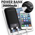 26 800 mAh, 2 USB POWER BANK for Charging of Electronic Devices & LED Flashlight