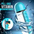 Water Bottle With Build-in Daily Pill & Vitamin Organizer - 7 Compartments for each day of the week