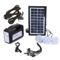 Home Solar System - FM Radio Control Unit, 3 LED Lamps, Solar Panel, Remote & 10 in 1 Charging Cable