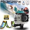 2" Full HD Action Sport Camera - Waterproof, LCD Screen, Side Helmet Mount, Waterproof Casing..