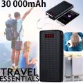 30 000mAh Power Bank - Dual USB FAST CHARGE with Flashlight, Large Capacity, Portable & Convenient
