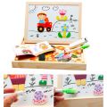 Wooden Educational Figure Box Set with magnetic white board, Chalk Board & Accessories