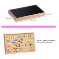 Mathematical Operation Block Set with Chalkboard & Accessories in a Wooden Box