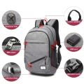 USB Interface Sports Backpack with ball net zipper compartment & Multiple Storage Compartments