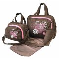 4 Piece Waterproof Baby Nappy Changing Bag Set ONLY AVAILABLE IN BROWN