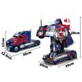 LARGE 2.4Ghz R/C Optimus Prime Transformer Robot Truck, Xenon lights, 360° turn, one-key deformation