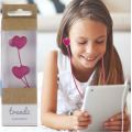 High Definition Sound Earphones in a Cool Pink Heart Shape