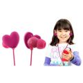 High Definition Sound Earphones in a Cool Pink Heart Shape