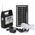 SOLAR FM Radio Light System - Control Radio Unit, 3 LED Lights, Solar Panel, Remote & 10 in 1 Cable