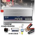 Solar Power Inverter - Convert 12V DC to 220V AC - 1000W Continious Power & 2000W Peak Power)