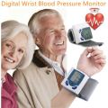 Digital LCD Wrist Blood Pressure Monitor With Heart Beat Rate Pulse Meter Measure