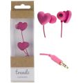 Super Cool Heart Shape Earphones in a bright and exciting pink design