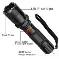High Power Self Defense Electro Shock Stun Gun Flash Light with Built-in Rechargeable Battery