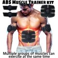 Home Gym - Wireless Electronic EMS 6 Pack Abs Muscle Simulator 6 Piece Kit with 5 modes
