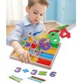 Eco-Friendly Wooden Computation Study Box set is a visual way of teaching maths & colours
