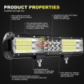 180W Tri-Row Super Bright LED Light Bar, Durable and Easy to Install