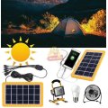 6V Solar Panel with Multi-Function Charging Point Cable for Charging of Devices, Light, Phones etc