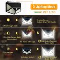 100 LED Super Bright Solar Wall Light, Motion Sensor with 3 Modes, Waterproof and Eco-friendly