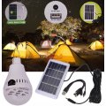 LED SOLAR Light Bulb with Solar Panel & Multifunctional Charging Cable to Charge Devices