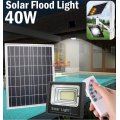 40W LED SOLAR Flood Light with Remote Control, Solar Panel, Waterproof & 1050 Lumens