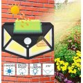 Super Bright 100 LED COB Solar Wall Light with 3 Modes, 600 Lumens, 270°, Waterproof etc
