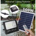 Super Bright 100W Solar Flood Light, Waterproof, Intelligent Light Control, Wireless Remote Control