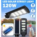 Super Bright 120W LED SOLAR Street Light with Remote, PIR, Motion Sensor, Waterproof with 3 Modes