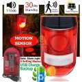 Waterproof Motion Sensor LED SOLAR ALARM LIGHT - Your all-in-one Security Necessity PLUS USB Backup