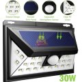 30W Super Bright LED Solar Wall Light, Motion Sensor, Wide-Angle, Waterproof & Eco-friendly