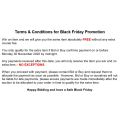 BLACK FRIDAY  WIN ONE GET ONE ABSOLUTELY FREE  See Terms & Conditions and Description below